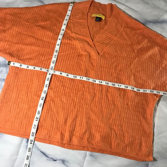 St. John Yellow Label Bright Orange Wool Sweater - Picture 6 of 6